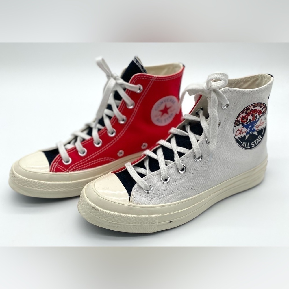 Converse Chuck Taylor All Star 70 Hi Top Logo Play Red/ White Sz 6 (Men) 8 (Wom) - Picture 1 of 9